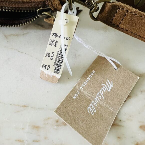 MADEWELL Deep Chestnut The Transport Crossbody: Suede Fringe Edition - Picture 8 of 8